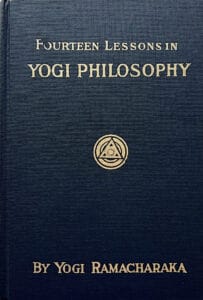 Book cover of 'Fourteen Lessons in Yogi Philosophy' by Yogi Ramacharaka.