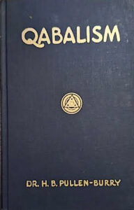Qabalism book cover by Dr. H. B. Pullen-Burry from Yogi Publication Society.