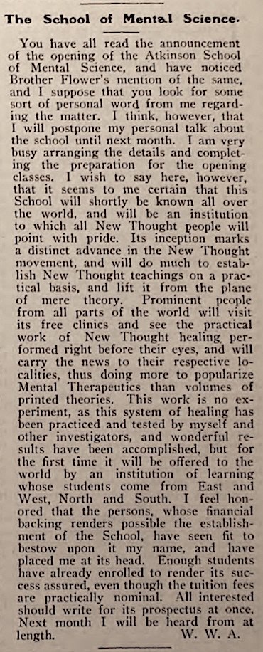 The Atkinson School of Mental Science