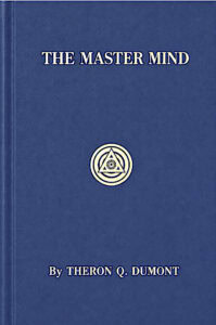Book cover of The Master Mind by Theron Q. Dumont, blue background with white text.