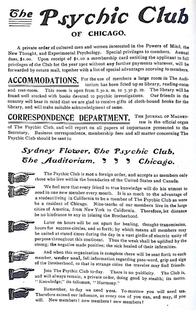 The Psychic Club by Sydney Flower