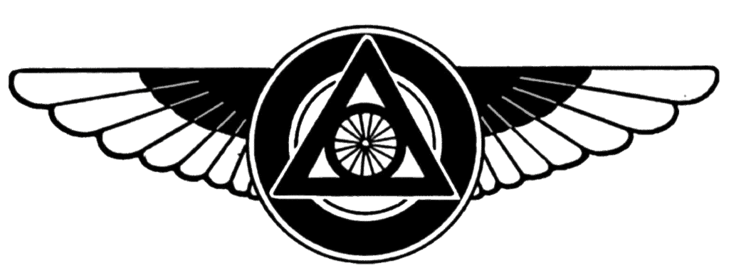 Yogi Publication Society logo with winged globe