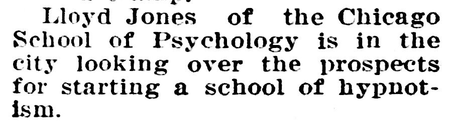 Lloyd Jones Graduate of Chicago School of Psychology