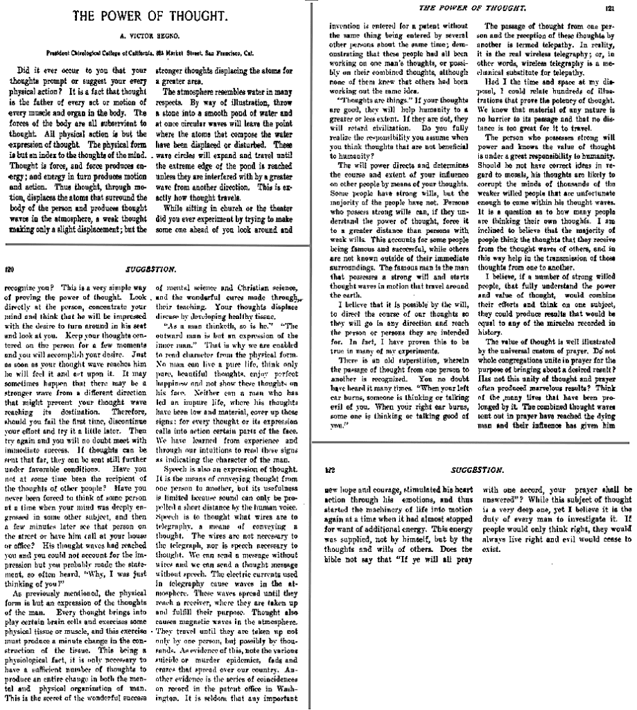 A Victor Segno in Suggestion Oct 1902