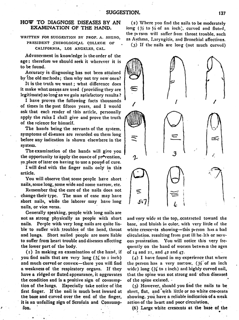 A Victor ZSegno in Suggestion Jan 1900