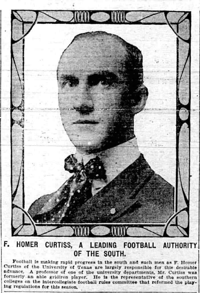F. Homer Curtiss, Assistant coach at the University of Texas and former star player