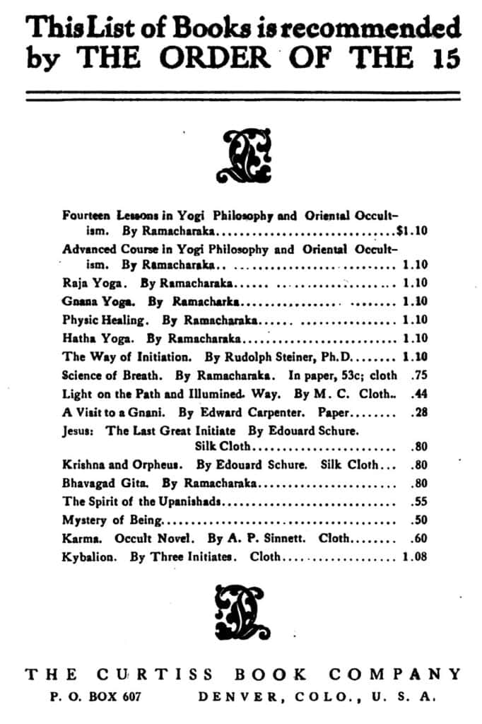 Yogi Society books Order 15