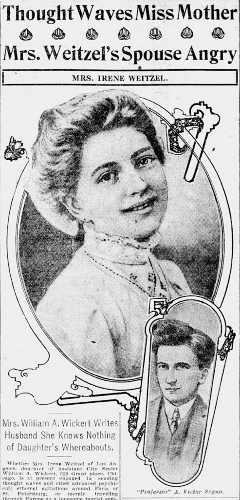 A. Victor Segno and Mrs. Weitzel