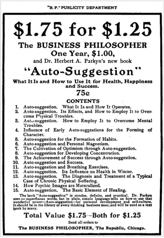 Auto-Suggestion by Herbert A. Parkyn