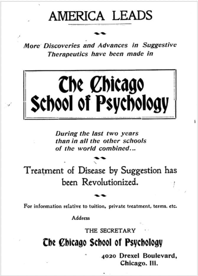 The Chicago School of Psychology led by Dr.
Herbert A. Parkyn