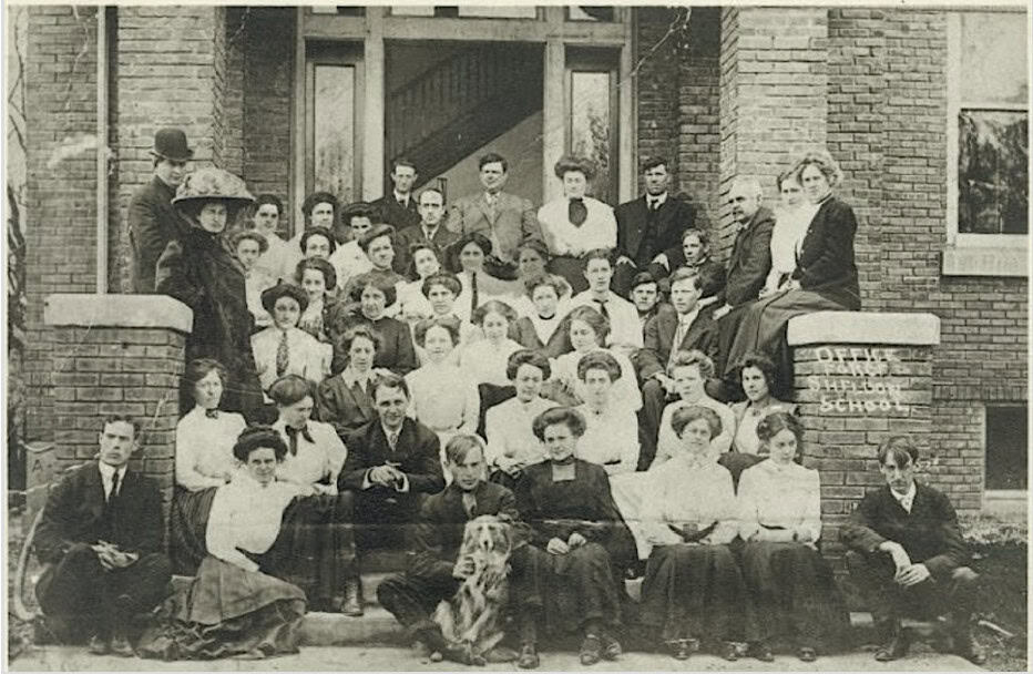 Students at Sheldon's School in Area, Illinois