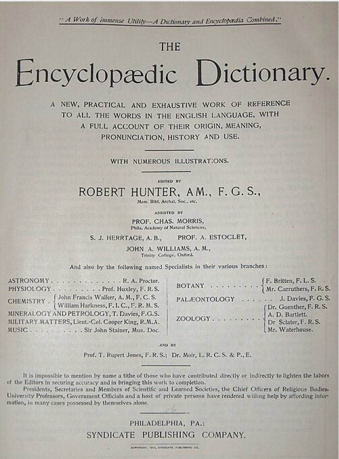 The Encyclopædic Dictionary, Syndicate Publishing Company